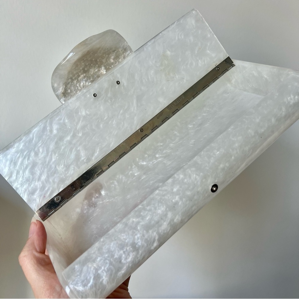 Vintage 1950s Willardy Lucite Rhinestone Clutch - Picture 6 of 7